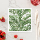 Serviette En Papier Verdure tropicale Aquarelle Palm Tree Feuilles (En situation)