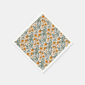 Serviette En Papier Verger espagnol - motif d'oranges et feuille (Coin)