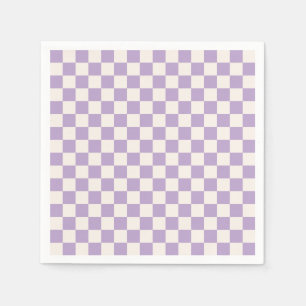 Serviette En Papier Vérification du pourpre, Motif de tableau de cont