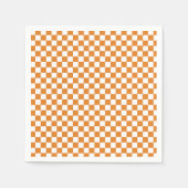 Serviette En Papier Vérification Orange Rétro (Devant)