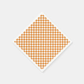 Serviette En Papier Vérification Orange Rétro (Coin)