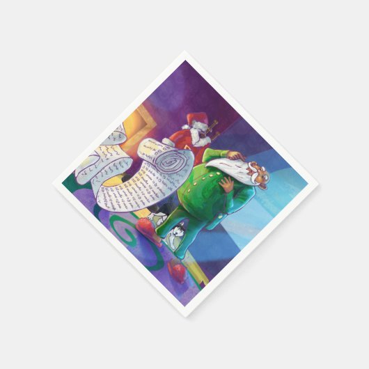 Serviette En Papier Vérifier deux fois Père Noël (Coin)