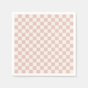Serviette En Papier Vérifier Pale Beige À damiers Motif Checkboard