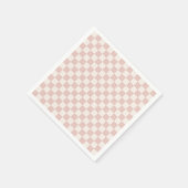 Serviette En Papier Vérifier Pale Beige À damiers Motif Checkboard (Coin)