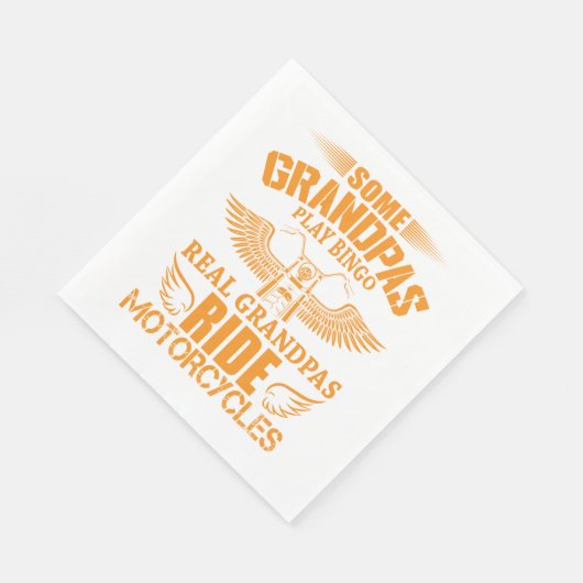 Serviette En Papier Véritable Grandpas Ride Motos Naples (Coin)