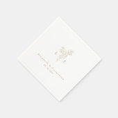 Serviette En Papier Vermine de monogramme de fleurs de cerisier minima (Coin)