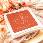 Serviette En Papier Verona Sunset Élégante calligraphie Moderne Mariag