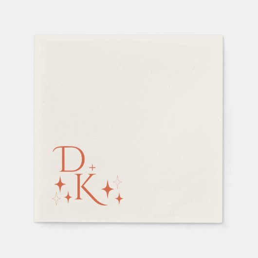 Serviette En Papier Vérone coucher de soleil Mariage initial Naples |  (Devant)