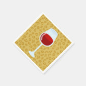 Serviette En Papier Verre à vin à impression léopard (Coin)