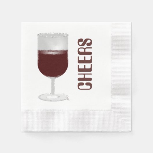 Serviette En Papier Verre à vin à la bière (Devant)