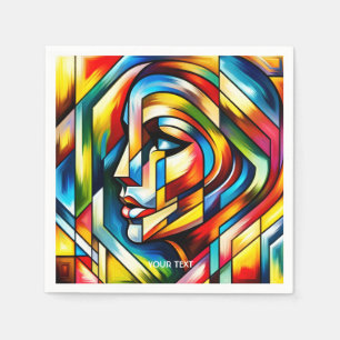 Serviette En Papier Verre Abstrait Imaginaire