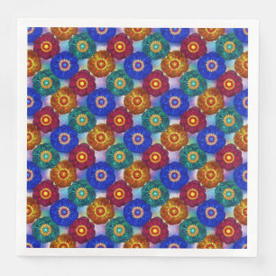 Serviette En Papier Verre Cathédrale Abstrait Rouge Vert Bleu Orange