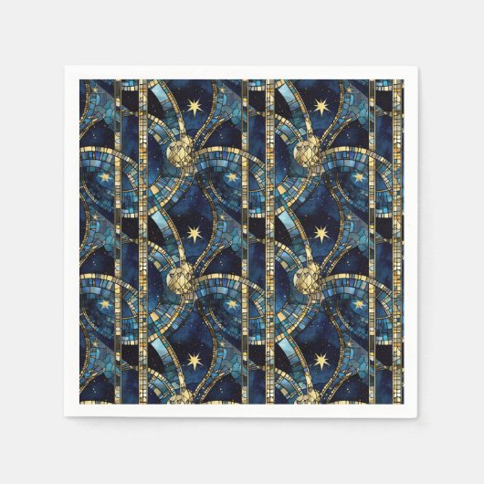 Serviette En Papier Verre céleste (Devant)