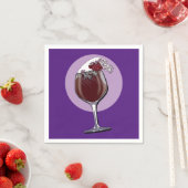 Serviette En Papier Verre D'Art Vin (En situation)