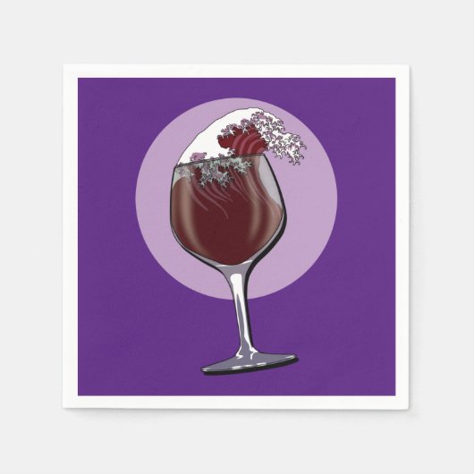 Serviette En Papier Verre D'Art Vin (Devant)