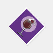 Serviette En Papier Verre D'Art Vin (Coin)