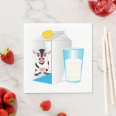 Serviette En Papier Verre De Lait (En situation)