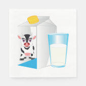 Serviette En Papier Verre De Lait (Devant)