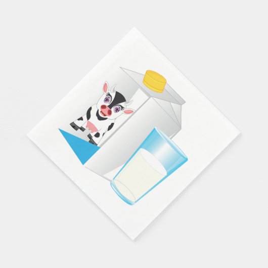 Serviette En Papier Verre De Lait (Coin)