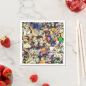 Serviette En Papier Verre de mer coloré (En situation)