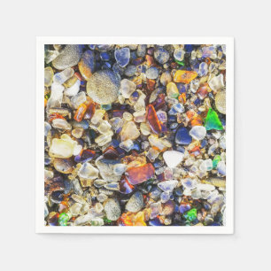 Serviette En Papier Verre de mer coloré