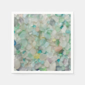 Serviette En Papier Verre de mer, verre de plage art photo serviettes (Devant)