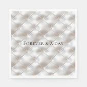 Serviette En Papier Verre romantique Blanc Faux Mariage en cuir (Devant)