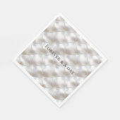 Serviette En Papier Verre romantique Blanc Faux Mariage en cuir (Coin)