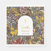 Serviette En Papier Verre Trait Baptême Baptême Favoriser (Devant)