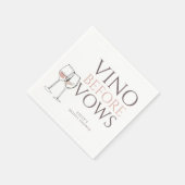 Serviette En Papier Verres à vin Doodle Vino Before Vows Enterrement d (Coin)