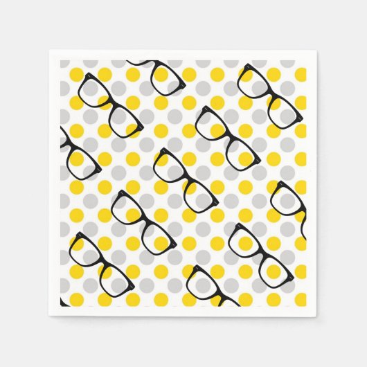 Serviette En Papier Verres Hipster Polka Dot Papier (Devant)