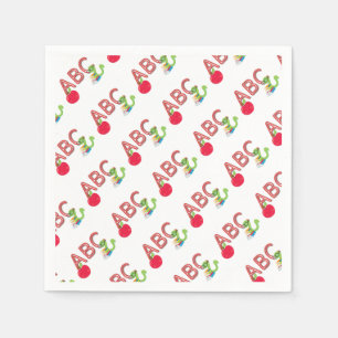 Serviette En Papier Vers de livre ABC