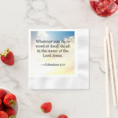 Serviette En Papier verset biblique, Colossiens 3-17 (En situation)