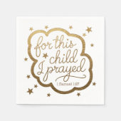 Serviette En Papier verset biblique de 1 Samuel 1:27 (Devant)