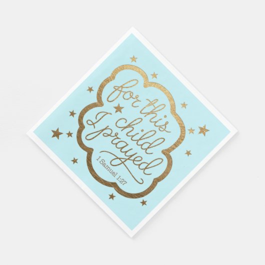 Serviette En Papier verset biblique de 1 Samuel 1:27 (Coin)