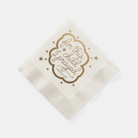 Serviette En Papier verset biblique de 1 Samuel 1:27 (Coin)