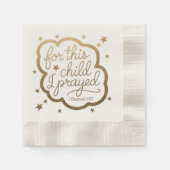 Serviette En Papier verset biblique de 1 Samuel 1:27 (Devant)