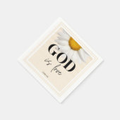 Serviette En Papier verset biblique fleurs écriture sainte (Coin)