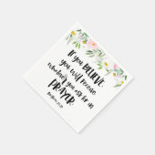 Serviette En Papier verset de la Bible florale (Coin)
