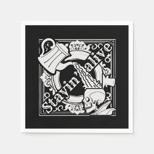 Serviette En Papier Versez le café ! blanc (Devant)