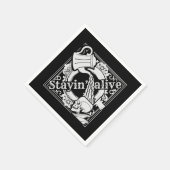 Serviette En Papier Versez le café ! blanc (Coin)