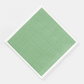 Serviette En Papier Vert blanc En vichy À damiers Motif (Coin)
