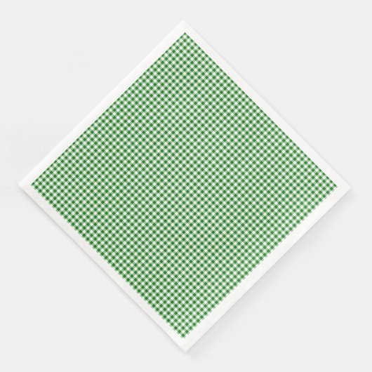 Serviette En Papier Vert blanc En vichy À damiers Motif (Coin)