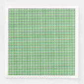 Serviette En Papier Vert blanc En vichy À damiers Motif (Devant)