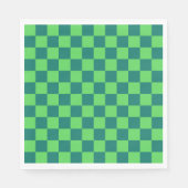 Serviette En Papier Vert bleu À damiers En vichy Motif (Devant)