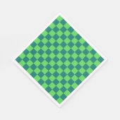 Serviette En Papier Vert bleu À damiers En vichy Motif (Coin)