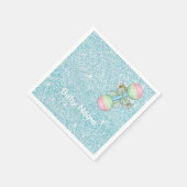 Serviette En Papier Vert bleu turquoise (Coin)