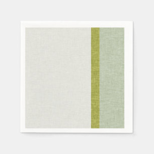 Serviette En Papier Vert clair olive vert abstrait rayures texturées