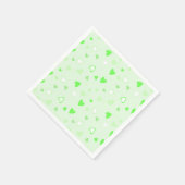 Serviette En Papier Vert Coeurs mignons (Coin)