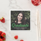 Serviette En Papier Vert | Diplôme de photos en gras (En situation)